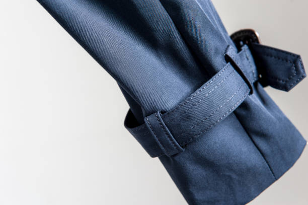 istock Partial close-up view of cuffs in blue coat 1067889274