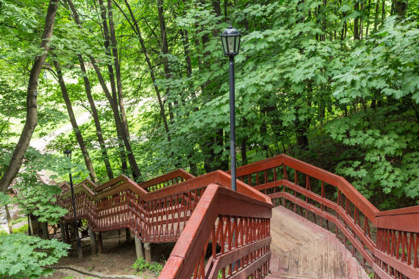 istock red wooden staircase 1067891552