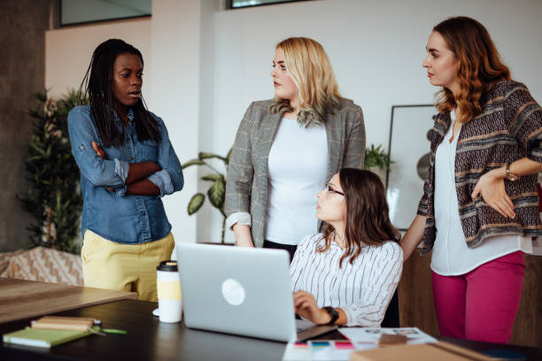 istock Businesswomen in the office 1067898586