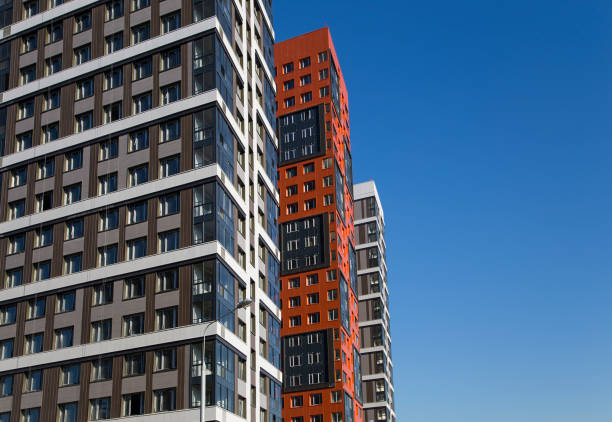 Multi-storey building under construction (new residential complex), Moscow, Russia