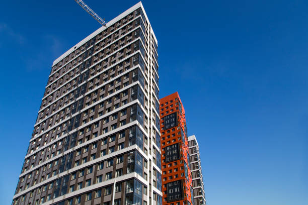 istock Multi-storey building under construction (new residential complex), Moscow, Russia 1067900178