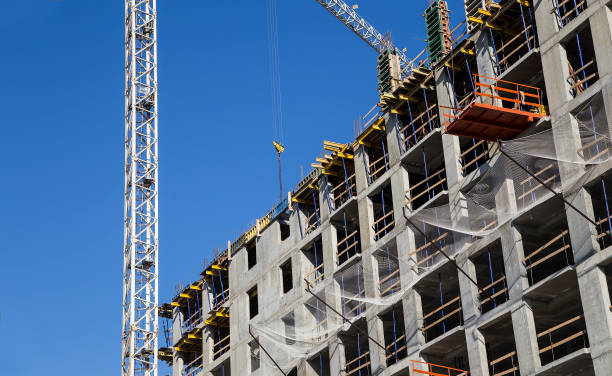 istock Multi-storey building under construction (new residential complex), Moscow, Russia 1067900364