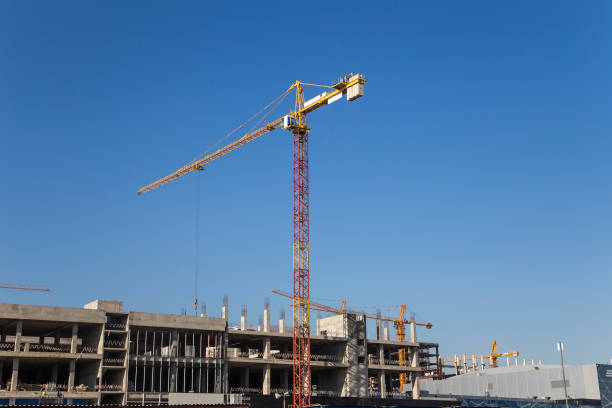 istock Multi-storey building under construction (new residential complex), Moscow, Russia 1067900378