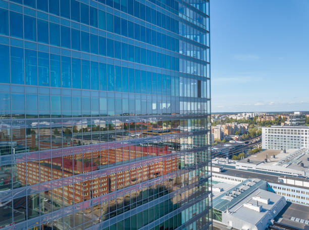 istock Bright future, finance building, reflection in windows 1067904798