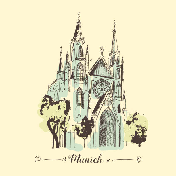 Gothic cathedral as a landmark of Munich.