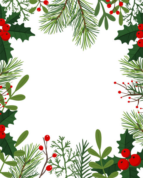 Holiday Background - Illustration USA, Christmas, Holiday - Event, Backgrounds, Winter christmas card template stock illustrations