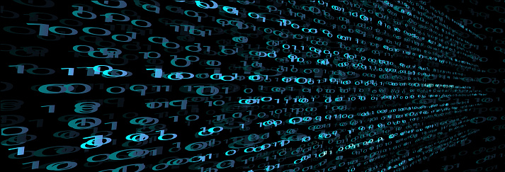 Computer Binary Code Of 1 And 0 Computer Technology Background Vector ...