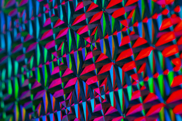 istock Texture of red foil with holographic effect. Christmas background. 1067920296