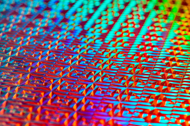 istock Texture of red foil with holographic effect. Christmas background. 1067920350
