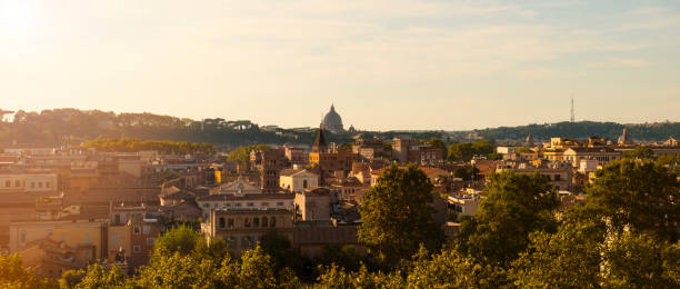 イタリア ローマの町並み - trevi fountain rome fountain panoramic ストックフォトと画像