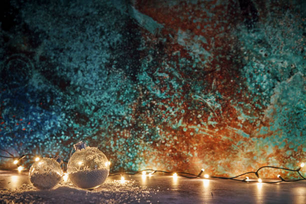Christmas Decoration with Ornaments and Holiday Lights