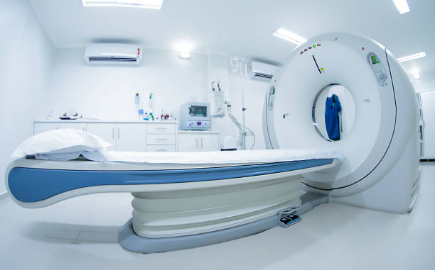 Tomograph CT scanner in hospital room tomography stock pictures, royalty-free photos & images