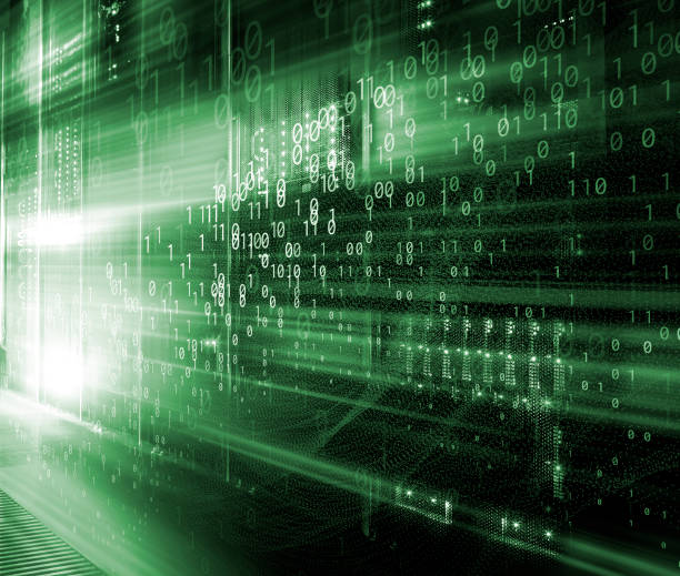 istock Conceptual futuristic information technology digital light abstraction. Famtastic view mainframe motion 1067942128