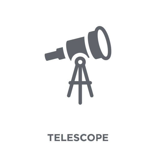 ilustrações de stock, clip art, desenhos animados e ícones de telescope icon from astronomy collection. - telescópio