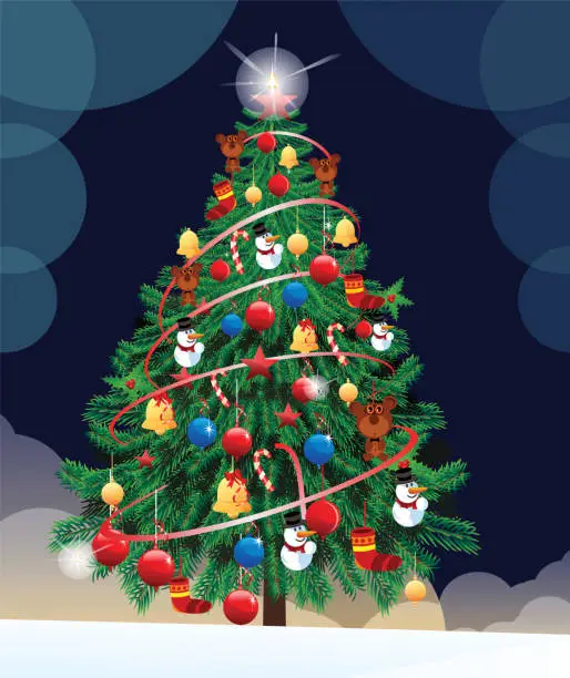 Vector illustration of Christmas Tree