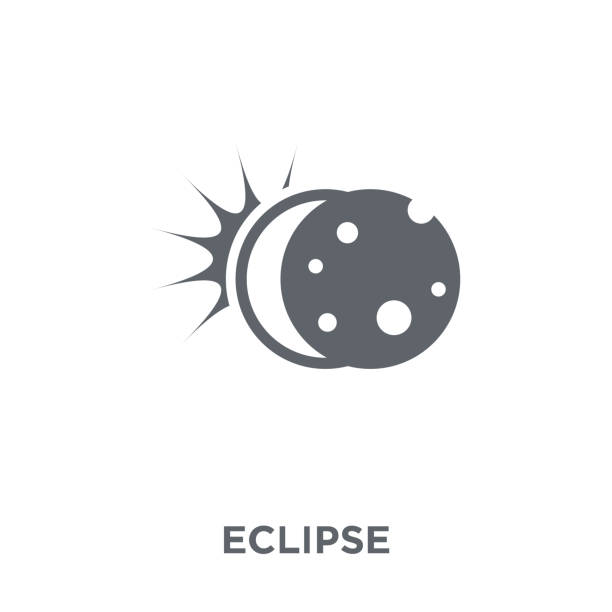 Eclipse icon from Astronomy collection. Eclipse icon. Eclipse design concept from Astronomy collection. Simple element vector illustration on white background. eclipse stock illustrations