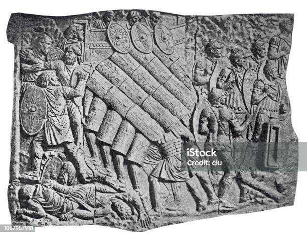 Roman Soldiers Storm A German Fortress Stock Illustration - Download Image Now - 19th Century, 2018, Ancient Rome