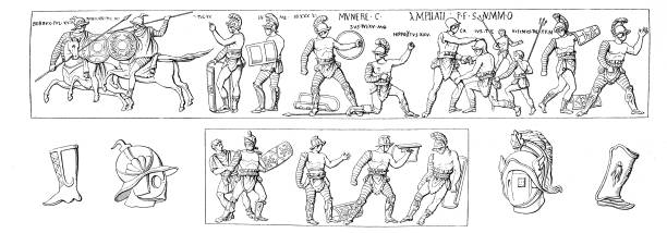 illustrations, cliparts, dessins animés et icônes de combats de gladiateurs dans la rome antique - 2657