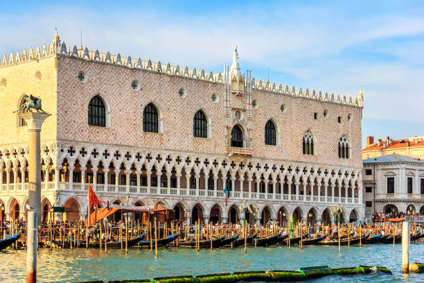 istock Doge's Palace and gondolas pier, Venice, Italy 1067963522