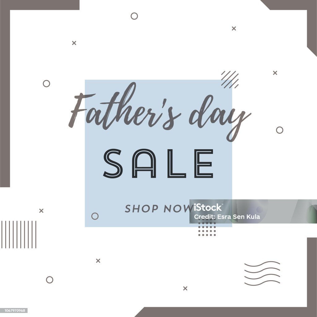 Father's Day Sale Retro Web Banner for Social Media Father's Day stock vector