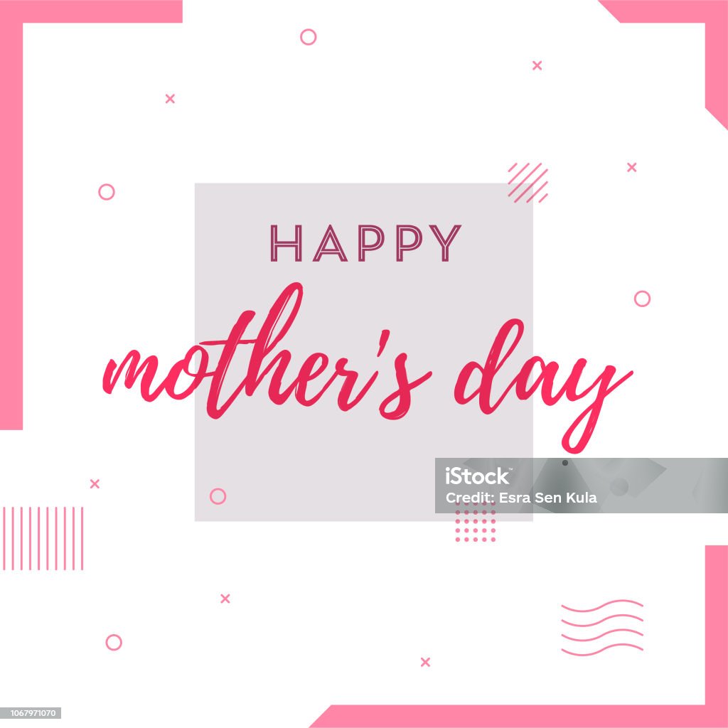 Happy Mother's Day Retro Web Banner for Social Media Mother's Day stock vector