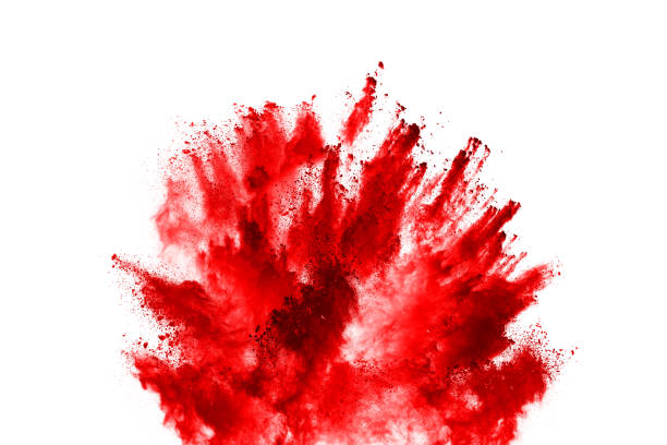 istock abstract red dust explosion on white background. abstract red powder splatted on white background, Freeze motion of red powder exploding. 1067998348