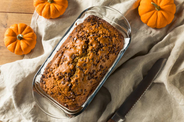 istock Homemade Chocolate Chip Pumpkin Bread 1068006416