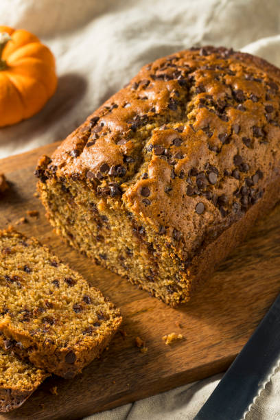 istock Homemade Chocolate Chip Pumpkin Bread 1068006848
