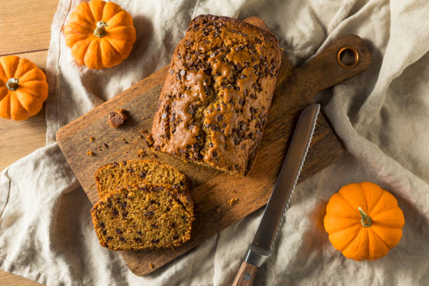 istock Homemade Chocolate Chip Pumpkin Bread 1068007086