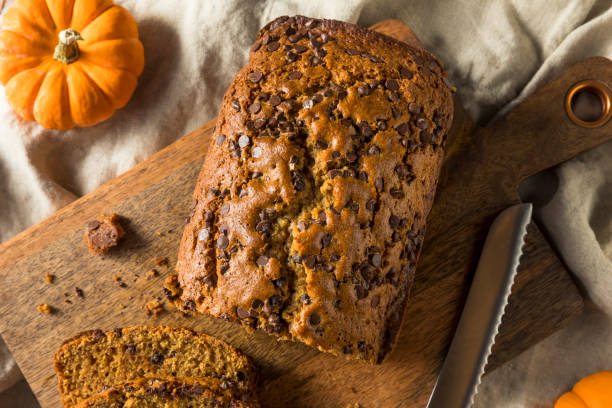 istock Homemade Chocolate Chip Pumpkin Bread 1068007226