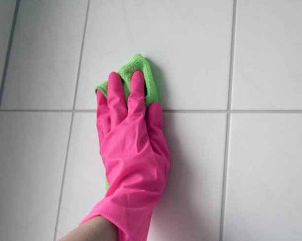 istock Cleaning tiles in the bathroom 1068009344