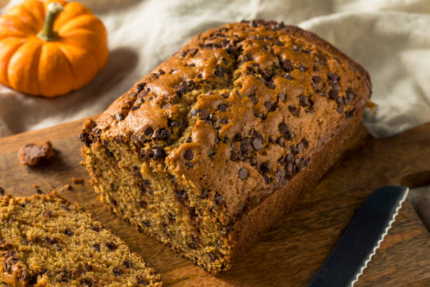 istock Homemade Chocolate Chip Pumpkin Bread 1068009484