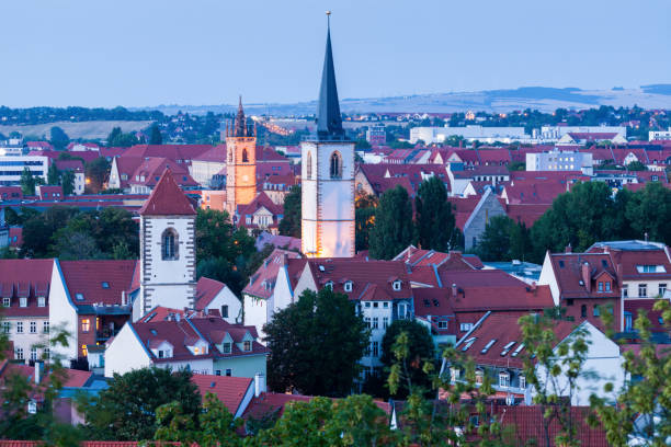 istock Panorama of Erfurt at evening 1068010304