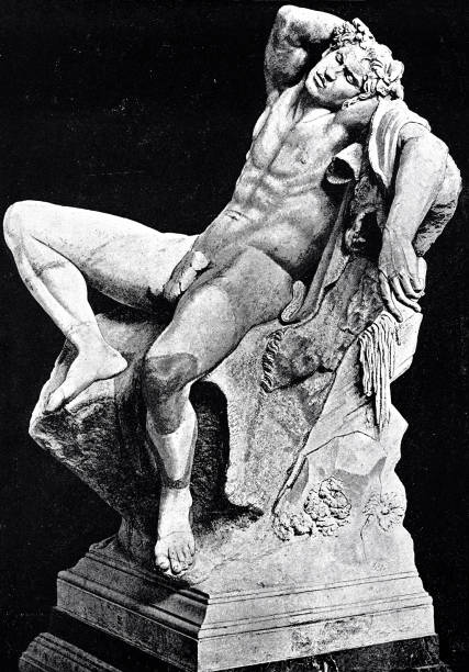 istock Sleeping, drunken Satyr or Silen, demon in the wake of Dionysus 1068012604