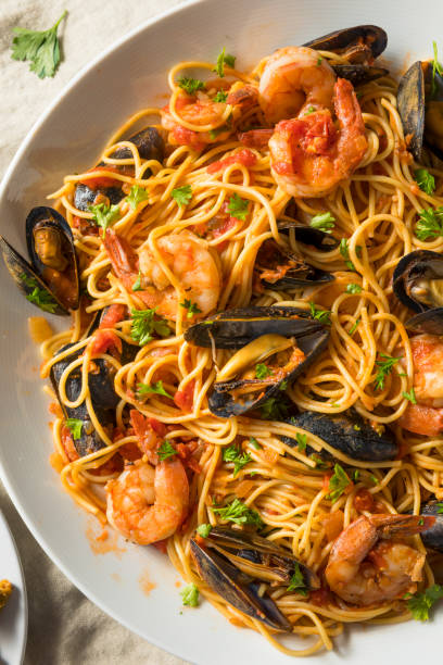 istock Homemade Italian Seafood Pasta 1068012726