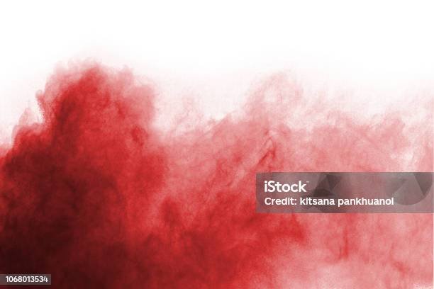 Red Exploding Powder Abstract Red Dust Explosion On White Background Abstract Red Powder ...