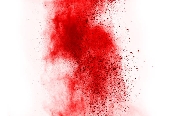 istock abstract red dust explosion on white background. abstract red powder splatted on white background, Freeze motion of red powder exploding. 1068013666