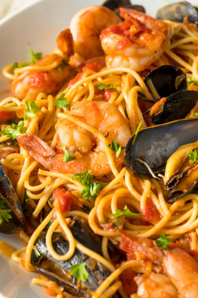 istock Homemade Italian Seafood Pasta 1068016408