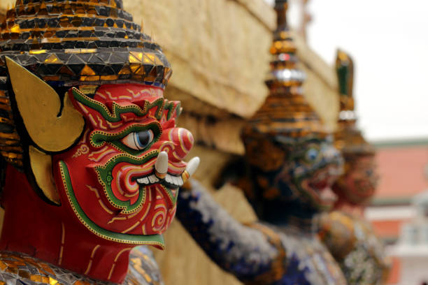 istock Three Thai demons protecting the sacred temple 1068017440