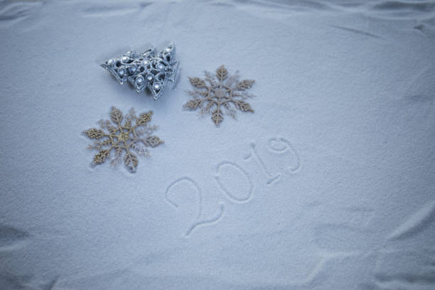 istock 2019 written on the snow. Happy new 2019 year. Empty space for your text 1068024088