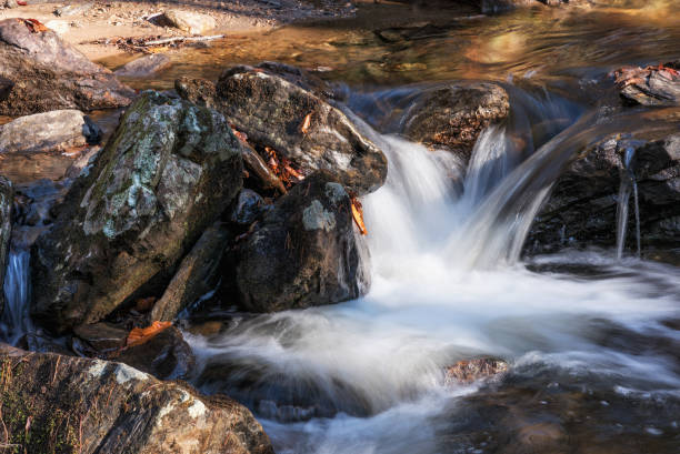 smith creek em anna ruby falls perto helen georgia - smith rock - fotografias e filmes do acervo