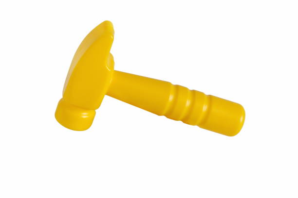 istock Image of plastic toy hammer isolated on white background. 1068033154