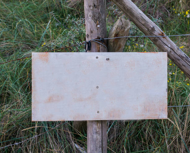 istock empty blank signboard plate on a pole to put whatever you want in a nature landscape with grass 1068038706