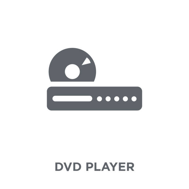 elektronik cihazlar collection dvd player simgesi. - dvd stock illustrations