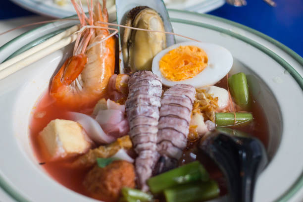 istock crayfish Yen-Ta-Four noodle, Pink Noodle Soup 1068050784