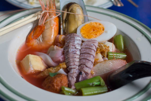 istock crayfish Yen-Ta-Four noodle, Pink Noodle Soup 1068050840