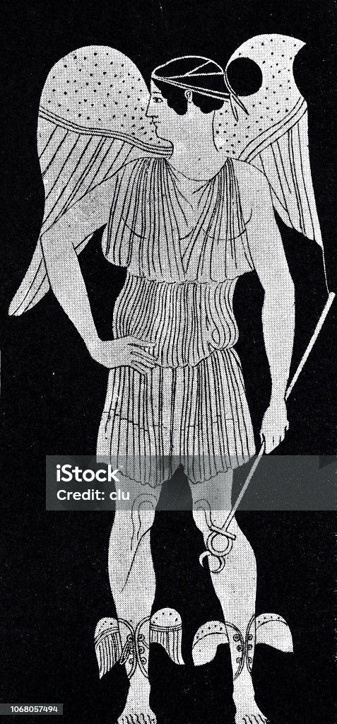 Iris - Messenger of the gods Illustration from 19th century 19th Century stock illustration