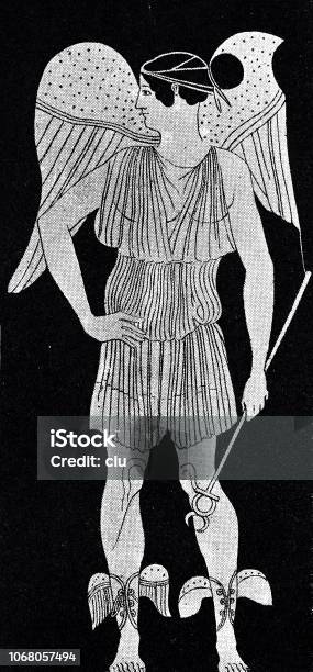 Iris Messenger Of The Gods Stock Illustration - Download Image Now - 19th Century, 2018, Ancient Rome