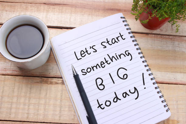 istock Lets Start Something Big, Motivational Words Quotes Concept 1068060746