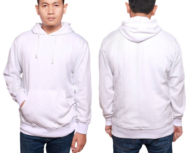 istock Asian male model wear plain white long sleeved sweater sweatshirt mockup 1068064376